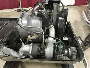 Vintage wankel snowmobile engine